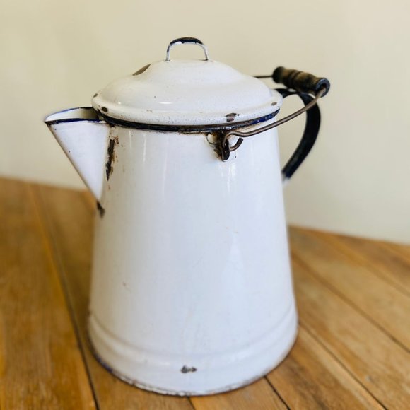 Large enamel kettle